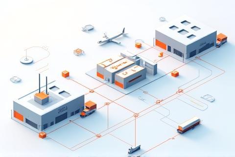 Diagram illustrating supply chain flow