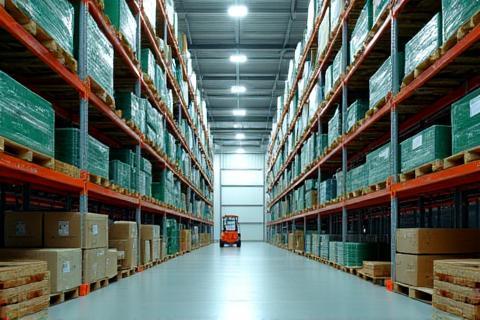 Interior view of a modern warehouse